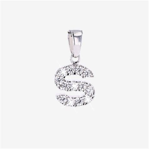 Sterling Silver S Initial Pendant Warren James