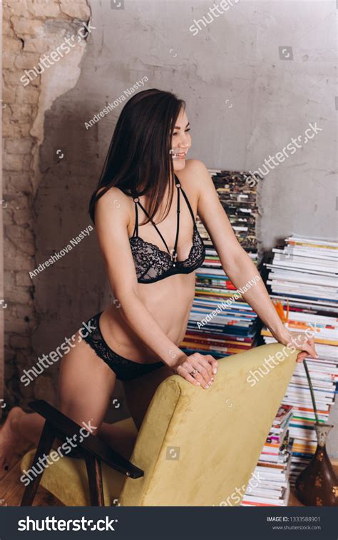 Sexy Lady Lace Lingerie Witn Long Stock Photo 1333588901 Shutterstock