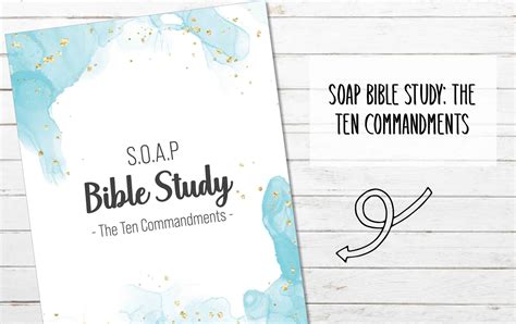 FREE Printable SOAP Bible Study - The Ten Commandments - My Printable Faith