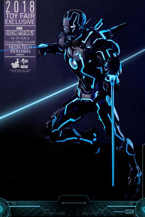 Hot Toys 鐵甲奇俠2創戰光速藍Neon Tech Iron Man Mark IV 1 6合金人偶 Toys Zone D 玩具兄弟 Figures Price