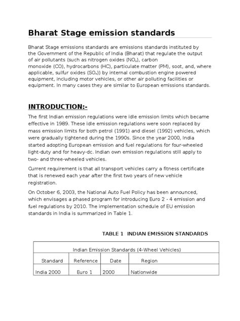 bharat stage emission standards  exhaust gas emission standard