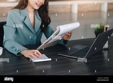 financial  investment auditing concept female auditor  pressing