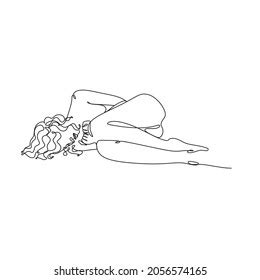Sketch Nude Woman Lying Naked Woman Stock Vector Royalty Free 2056574165 Shutterstock