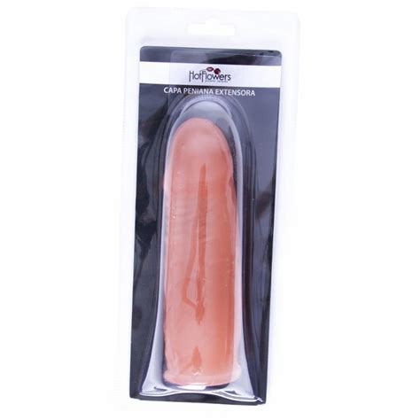Capa Peniana Extensora Natural Hot Flowers Sex Shop Br