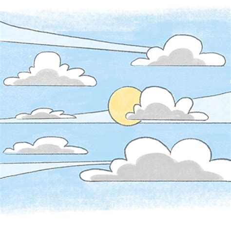 how to draw the sky