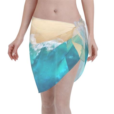 Disketp Beach Women Swimsuit Cover Up Short Chiffon Summer Beach Sarong Bikini Wrap Skirt