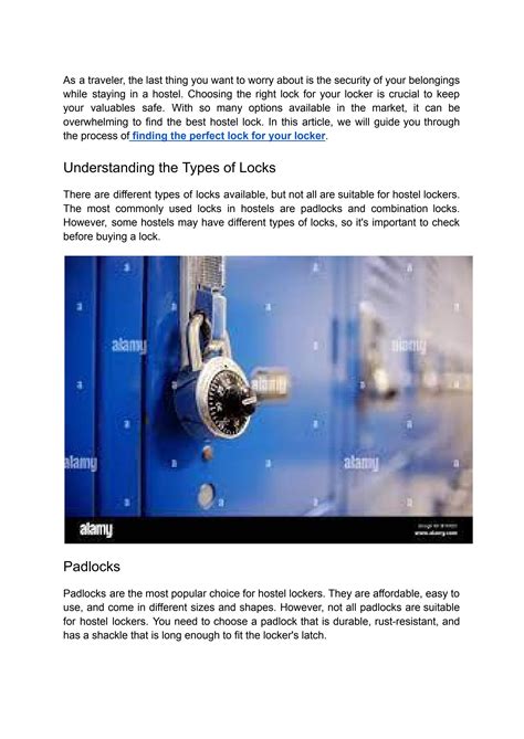 Locker Lock: The Ultimate Guide To Choosing The Best Lock For Your