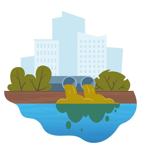 Dirty Water Stems From The Pipe Polluting The River Discharge Of