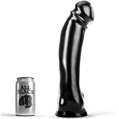 Реалистично дилдо с нежна повърхност 33см All Black Dildo на ХИТ