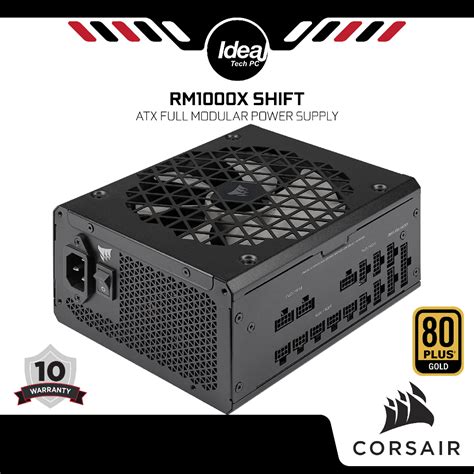 Corsair Rm1000x Shift 80 Plus Gold Full Modular Atx Power Supply