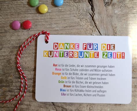 Danke Abschied KiTa Set Kindergarten Abschiedsgeschenk ohne Band - Etsy