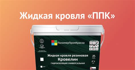 Жидкая кровля на основе каучука «ПолимерПромКраска»