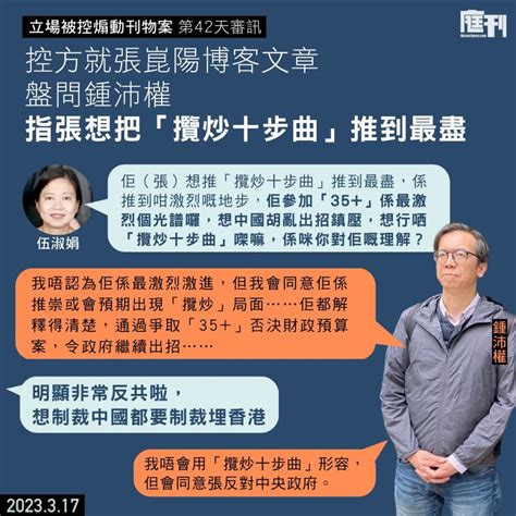 立場被控煽動刊物案 第42天審訊｜控方就張崑陽博客文章盤問 指張參與「35」初選欲將「攬炒十步曲」推到最盡 庭刊