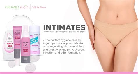 Organic Skin Japan Intimate Collection With Bikini Whitening Cream Booty Scrub Feminine Wash