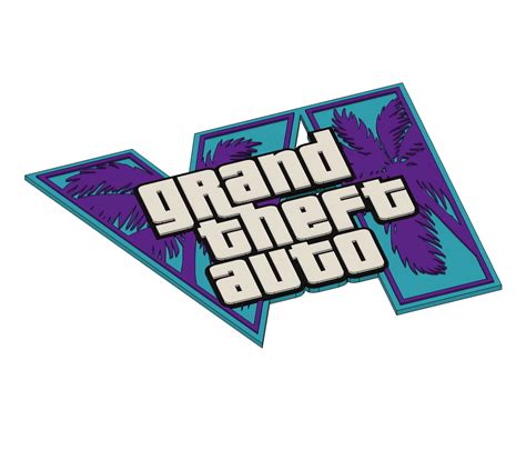 Stl Datei Grand Theft Auto Vi Gta 6 Logo 🪞 ・3d Druckvorlage Zum