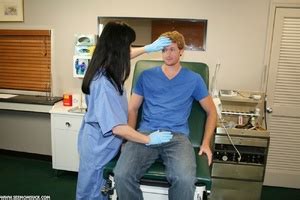 Sexy Brunette Nurse Sucking Dry Handsome Dude S Cock Try XXX Dessert