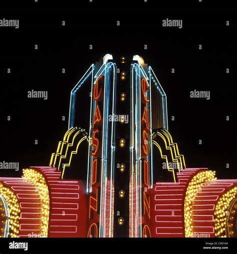 Neon lights of a building, Las Vegas, Nevada, USA Stock Photo - Alamy