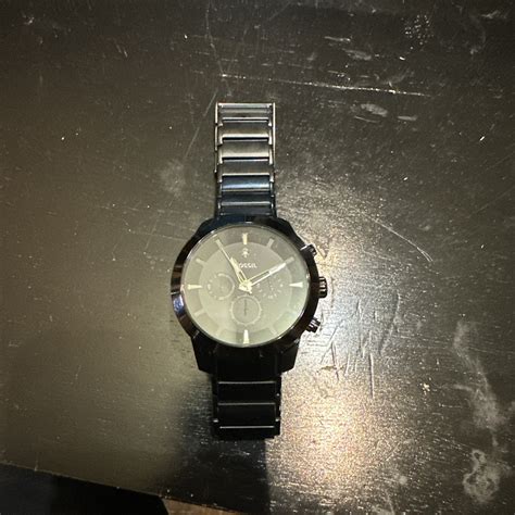 FOSSIL FS-4531 BLACK COLORED PVD-TREATED STELL OVERS… - Gem