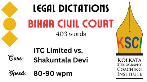 Legal Dictation Wpm Wpm Fluctuation Itc Ltd Legal Matter