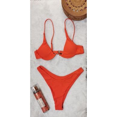 Zaful High Cut V Wired Bikini Swimsuit Shopee Philippines