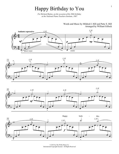 Happy Birthday To You | Sheet Music Direct