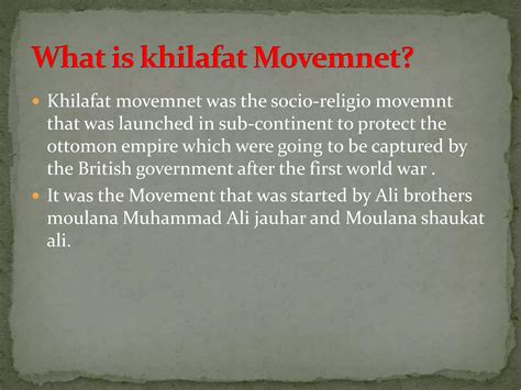 Khilafat Movement Ppt