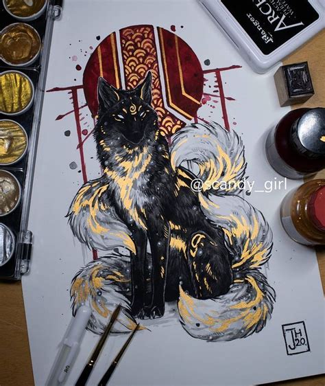 Jonna Hyttinen On Instagram Mythtober Day Kitsune Kitsune Are