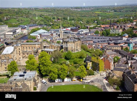 An Aerial View Of Durham Castle A Norman Castle In The City Of Durham