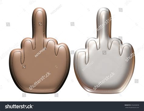 d Fuck Middle Finger Metallic Symbol ilustrações stock Shutterstock