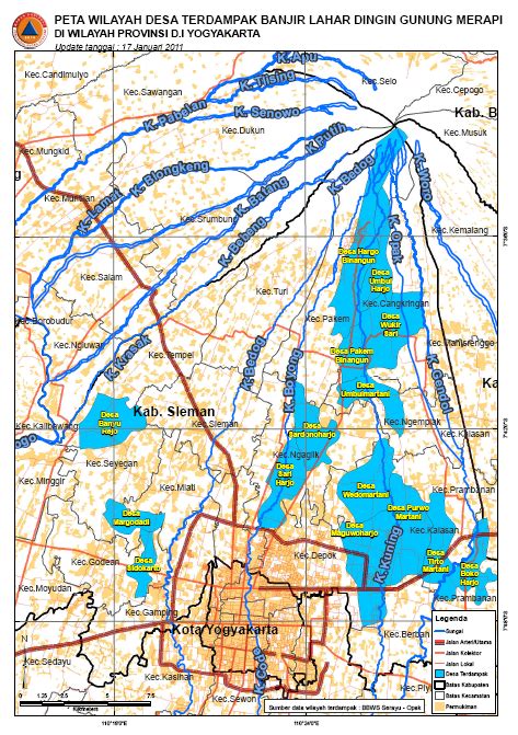 Widyaiswara Daerah Istimewa Yogyakarta PETA WILAYAH TERDAMPAK BANJIR