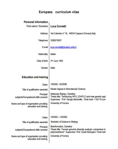 europass cv template  cool europass cv template romana picture