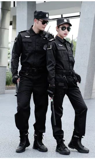 Complete Private Security Guard Uniform Guard Uniforms Black Set with ...