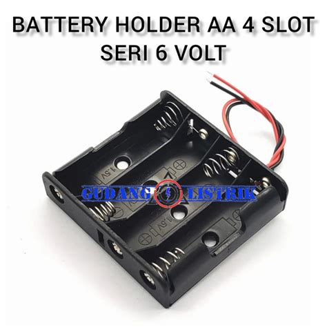 Kotak Baterai Tempat Baterai Battery Holder AA A2 4 Slot Seri Jadi 6