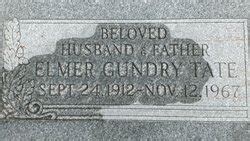 Elmer Gundry Tate M Morial Find A Grave