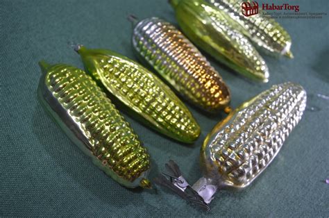 Купить Елочные новогодние игрушки, украшения. 6 штук. Кукуруза, початок ...