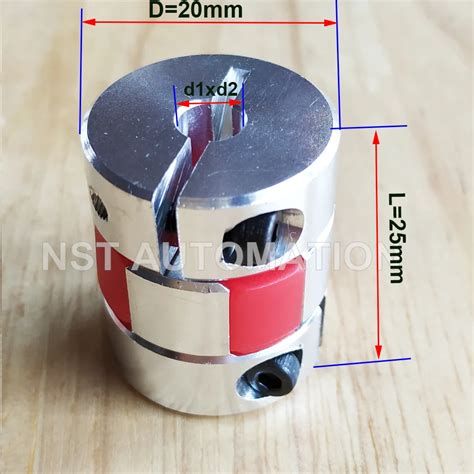 Cnc Motor Jaw Shaft Coupler Flexible Spider Plum Coupling D L Mm