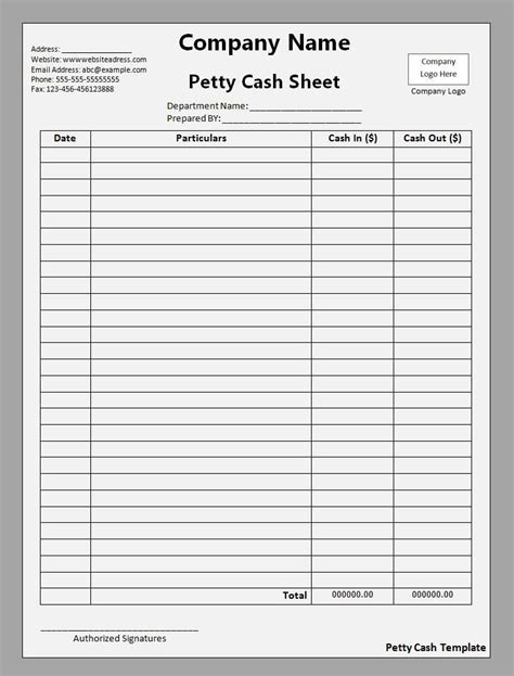Petty Cash Template Templates Printable Free Memo Template Word