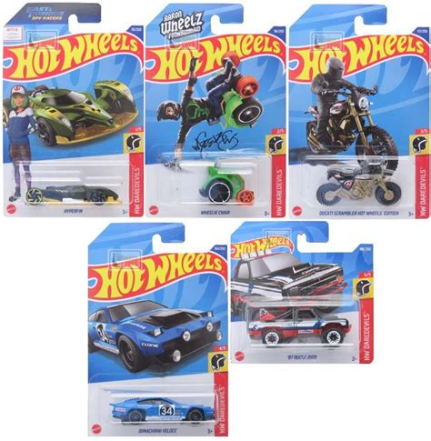 Série HW Daredevils Completa Main Line Miniaturas Hot Wheels Mattel Carrinhos e