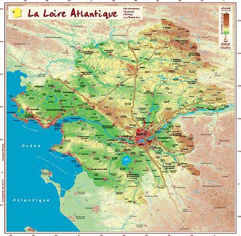 carte en relief petit format loire atlantique    cm la