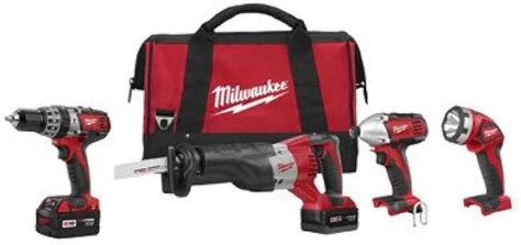 Milwaukee 4 Tool M18 Lithium Ion Hammer Drill Reciprocating Saw