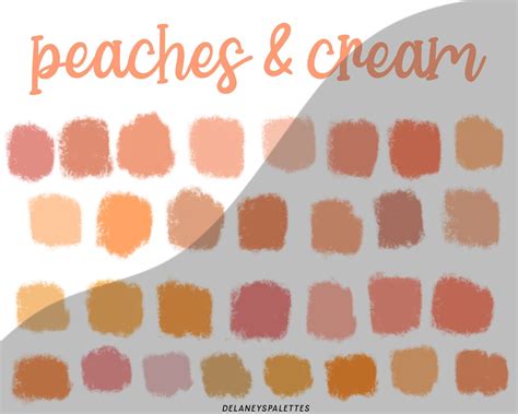 Peaches And Cream Procreate Color Palette Etsy