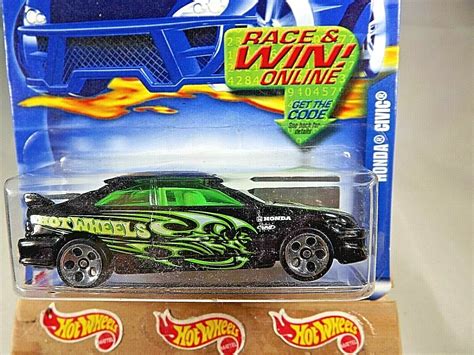 Hot Wheels Collector Honda Civic Black W Chrome Hole Spoke Malaysia Contemporary