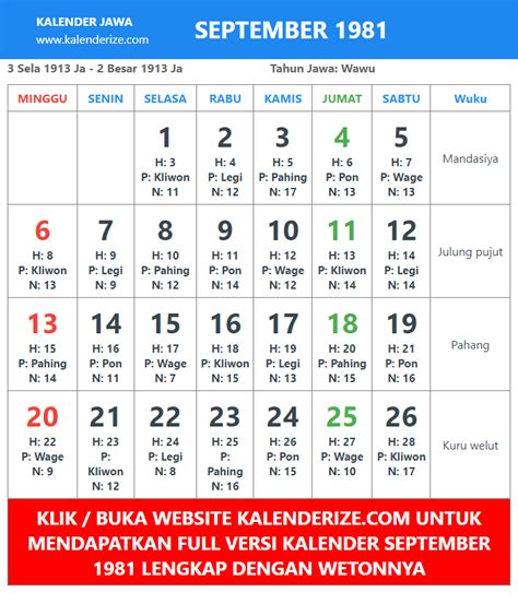 kalender jawa   lengkap  weton kalenderize