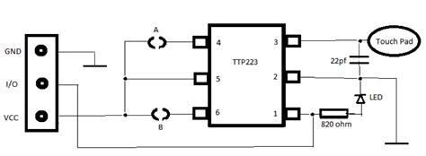 Ttp223b схема подключения