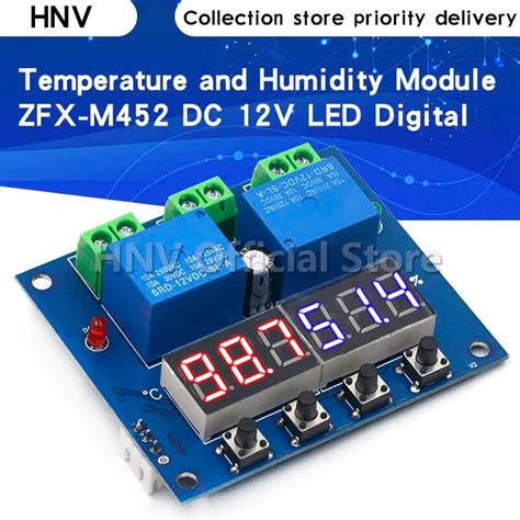 ZFX M452 DC 12V LED Digital Thermostat Temperature Humidity Control