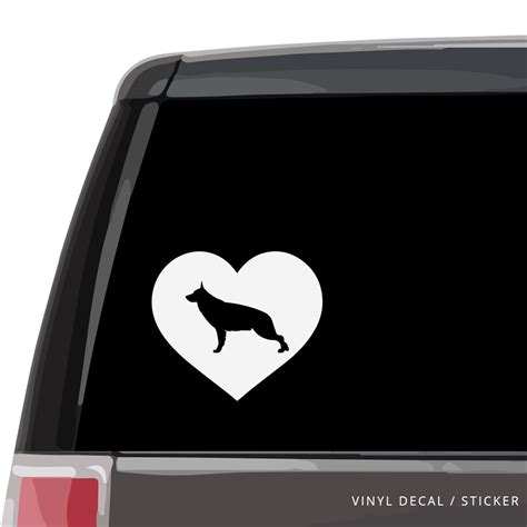 German Shepherd Heart Car Window Decal Vinyl Sticker Custom Ts Etc