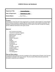 Chm Online Lab Notebook Form Pdf Chm Online Lab Notebook