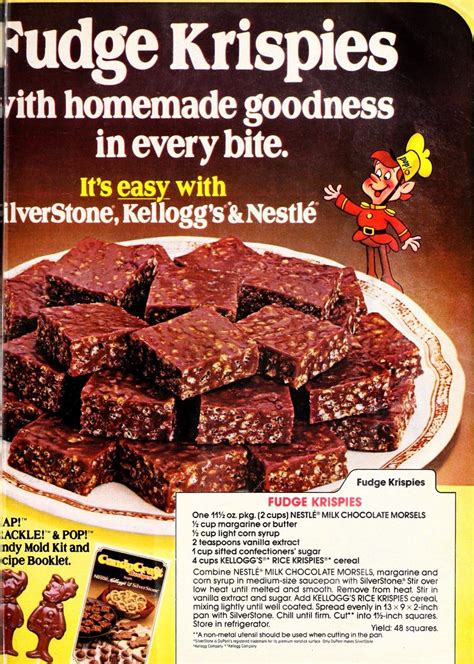 Fudge Krispies Deliciously Combined Chocolate Fudge With Crispy Rice Cereal 1984 Fudge Recipes