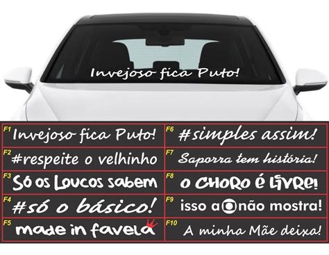 Faixa Adesivo Parabrisa Tuning Rebaixados Frases Parcelamento Sem Juros