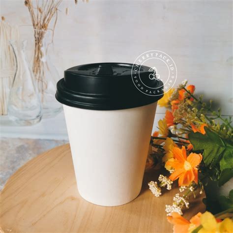Jual Hot Paper Cup Gelas Kopi Kertas Minuman Panas Oz Ml Polos Shopee Indonesia